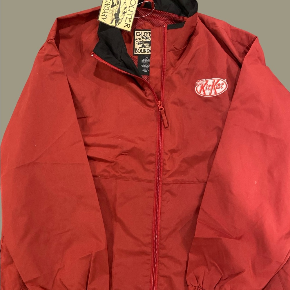 Vintage Red Kit Kat Windbreaker Jacket